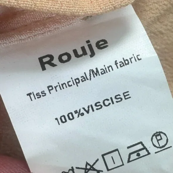 Rouje Paris Womens Midi Plunge Neck Dress Yellow Floral Size 34 US 2 Summer Lux - Picture 9 of 12